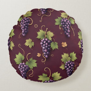 Cojín Redondo Uvas maduras, autora Natasha Us