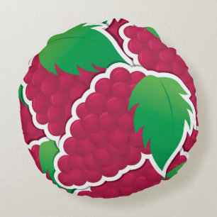 Cojín Redondo Uvas rojas fundidas
