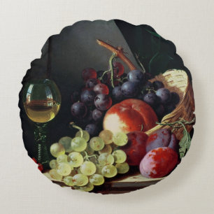 Cojín Redondo Uvas y ciruelos