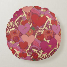 Cojín Redondo Valentine’s Day Throw Pillow Collection | Romantic
