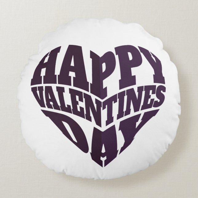 Cojín Redondo Valentine's Day Pillow (Anverso)