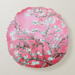 Cojín Redondo Van Gogh Almond Blossoms Azul rosa