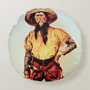 Cojín Redondo Vaquero de Tejas, c.1890 (aceite en lona)