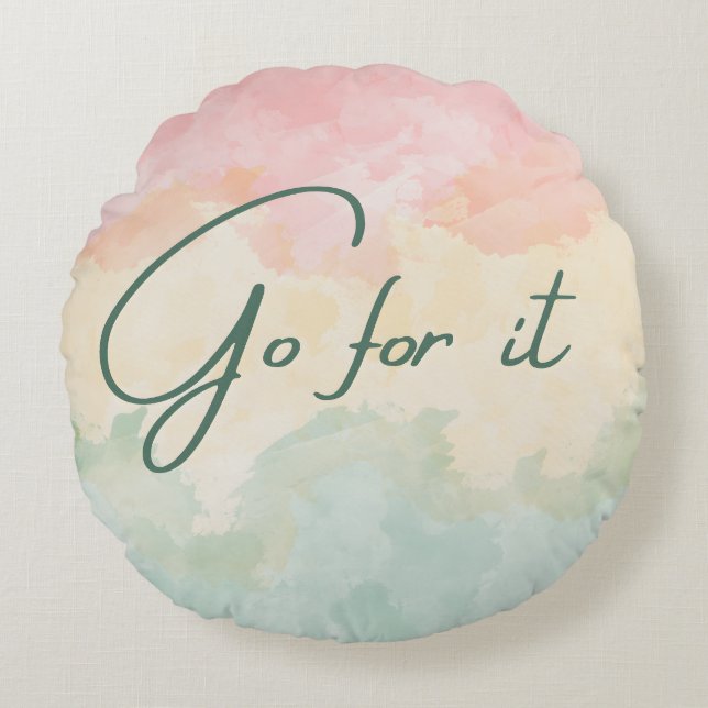 Cojín Redondo Ve por ella (Anverso)