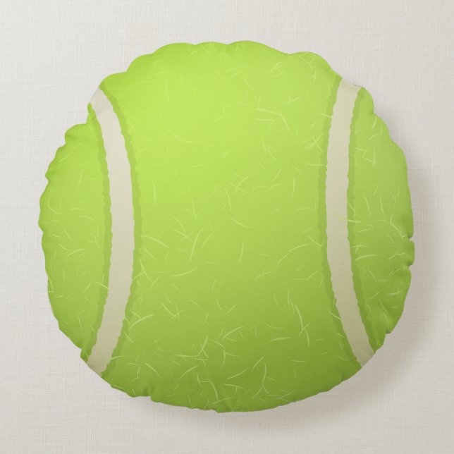 Cojín Redondo Vector - pelota de tenis (Anverso)
