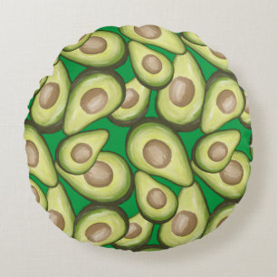 Cojín Redondo Vegan Avacados Gourmet Fresco Corte