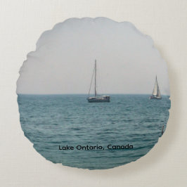 Cojín Redondo Veleros en el lago Ontario