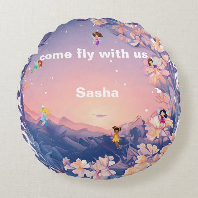 Cojín Redondo Ven a acurrucarme (Anverso)