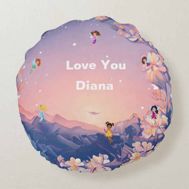 Cojín Redondo Ven a acurrucarme (Reverso)