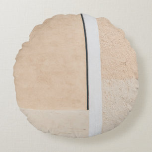 Cojín Redondo Ventanilla de vidrio enmarcada de madera blanca