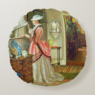 Cojín Redondo Verano de Juan Atkinson Grimshaw el  