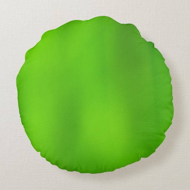 Cojín Redondo Verde de la pendiente a verde claro (Reverso)