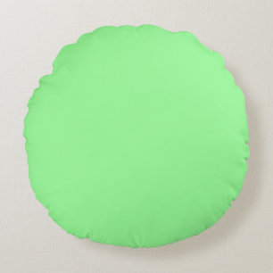Cojín Redondo Verde menta claro brillante color sólido liso Pers