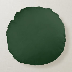 Cojín Redondo Verde Navidad, Verde Festivo, Verde Sólido,