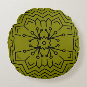 Cojín Redondo Verde oliva deco