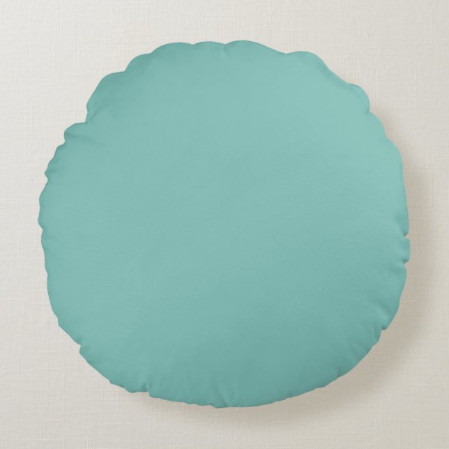 Cojín Redondo Verde Pastel (Anverso)