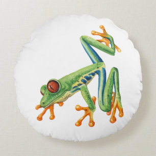Cojín Redondo Verde Rana