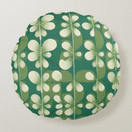 Cojín Redondo Verde trébol