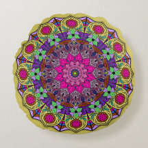 Vibrante Mandala Sunshine rosa amarillo