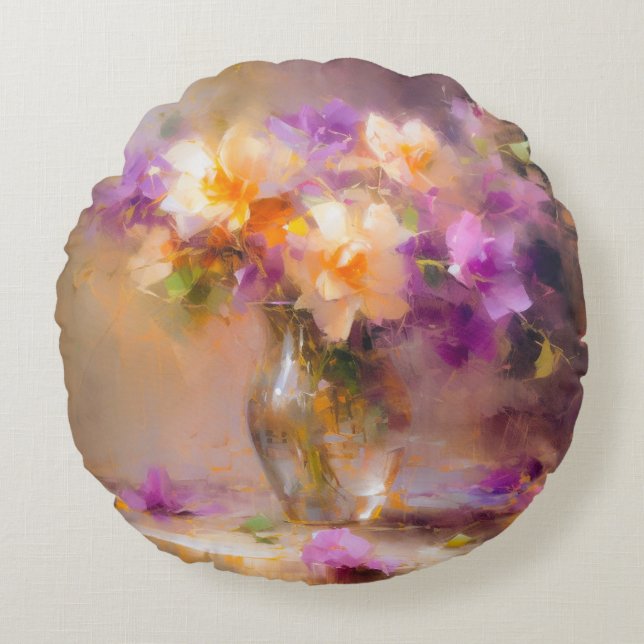 Cojín Redondo Vida fija y delicada (Anverso)