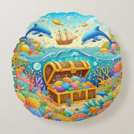 Cojín Redondo Vida marina