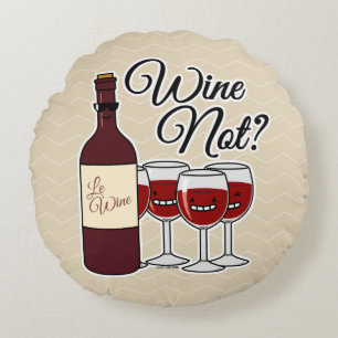 Cojín Redondo Vidrio del rosa rojo pinot del alcohol de las uvas