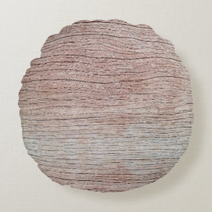 Cojín Redondo Vieja textura de madera con hermosos motivos natur