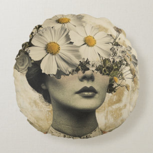 Cojín Redondo Viejo Moonlit - Boho Vintage Elegance