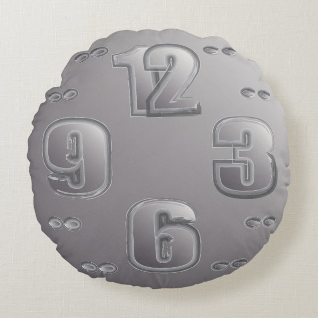 Cojín Redondo viendo el reloj (Anverso)