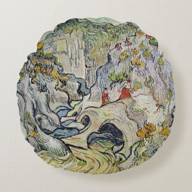 Cojín Redondo Vincent van Gogh el | el barranco del Peyroulets (Anverso)