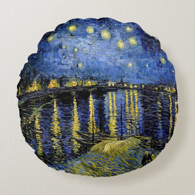 Cojín Redondo Vincent Van Gogh Starry Night 1888 Pillow (Anverso)