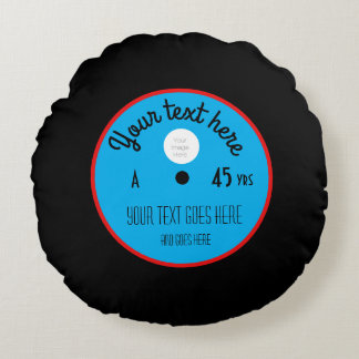 Cojín Redondo Vinilo personalizado analógico – Personalizado 