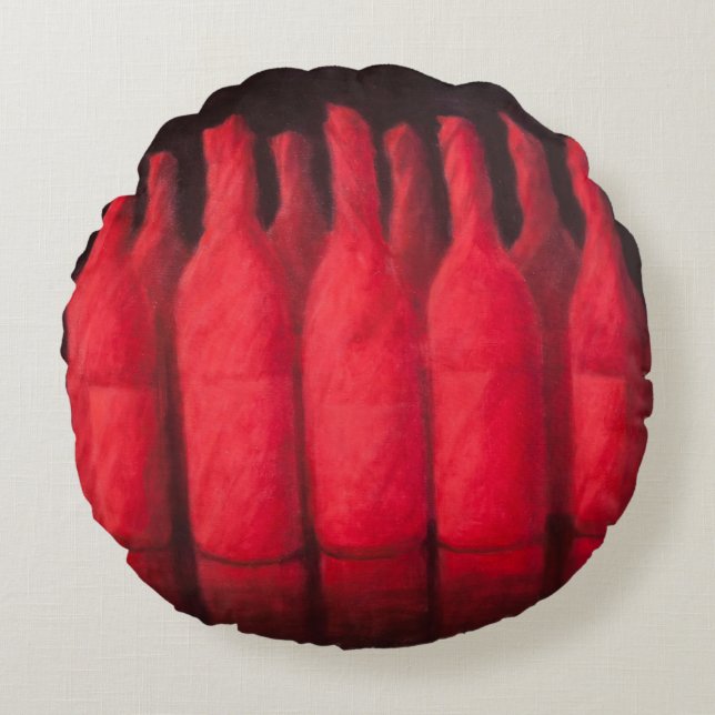 Cojín Redondo Vino envuelto rojo 2012 (Anverso)