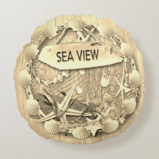 Cojín Redondo Vintage Beach Cushion - Vistas al mar