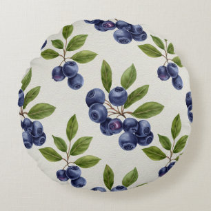 Cojín Redondo Vintage Blueberry Botanless Seamless