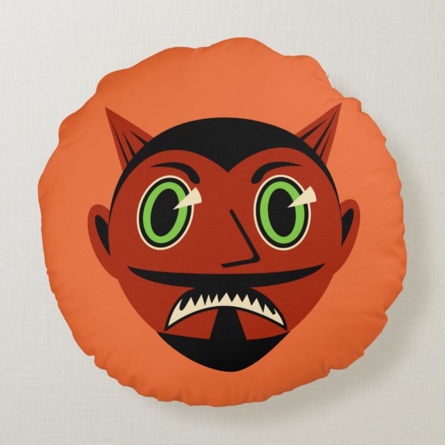 Cojín Redondo Vintage Devil (Reverso)