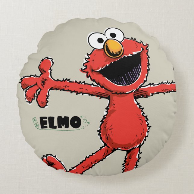 Cojín Redondo Vintage Elmo (Anverso)