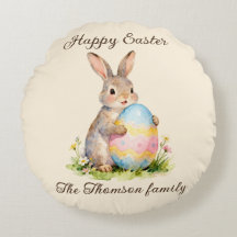 Vintage Happy Easter Bunny with Egg Family 