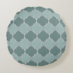 Cojín Redondo Vintage Moroccan trellis quatrefoil seamless patte