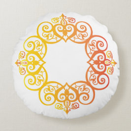 Cojín Redondo Vintage Ornamental Frame Elegant Decorative Border