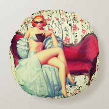 Vintage pin up chica retro sureño bello pelirrojo