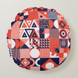 Cojín Redondo Vintage retro bauhaus design vintage