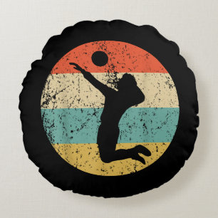 Cojín Redondo Vintage Retro Volleyball