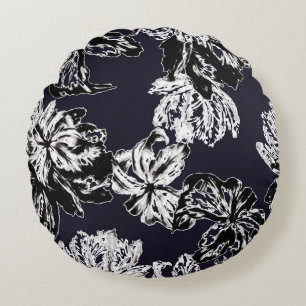 Cojín Redondo Vintage seamless pattern flowers and floral patter