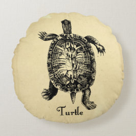 COJÍN REDONDO VINTAGE TURTLE