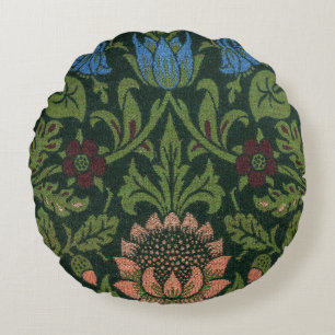 Cojín Redondo Violeta y Columbina por William Morris