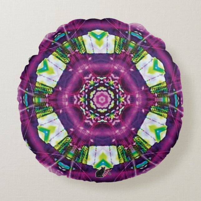 Cojín Redondo Violette Kaleidoscope (Anverso)