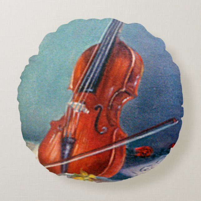 Cojín Redondo Violín/Violin (Anverso)