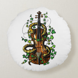 Cojín Redondo Violín y serpiente