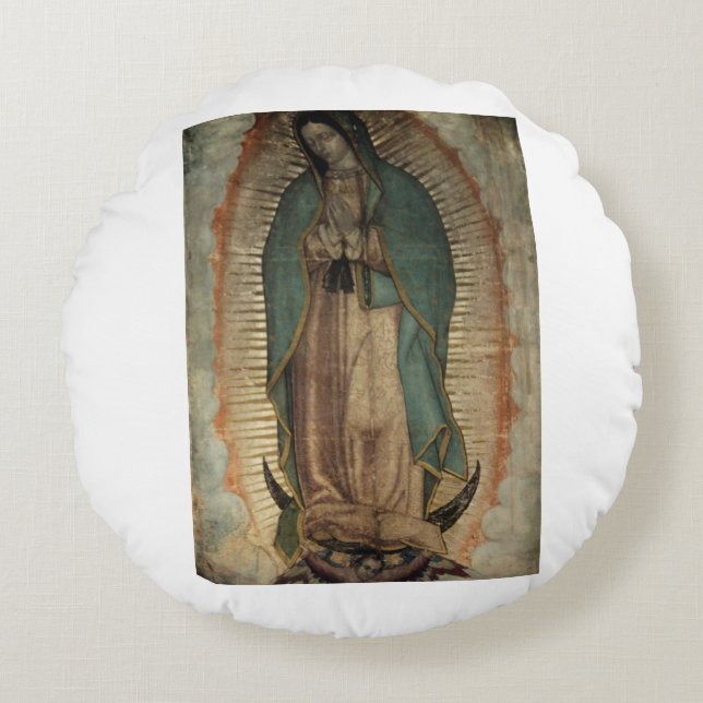 Cojín Redondo Virgen de Guadalupe (Anverso)